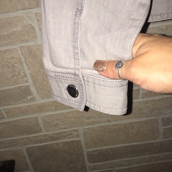 Chico’s Faded Gray Sequin Jean Jacket - Picture 5 of 7